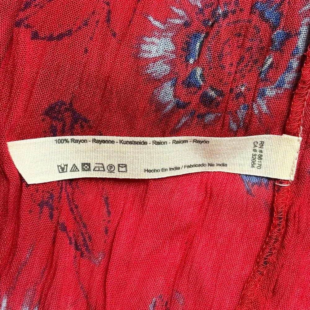 Free People Intimately Red Garden Party Floral Tiered Maxi Dress - Picture 15 of 15